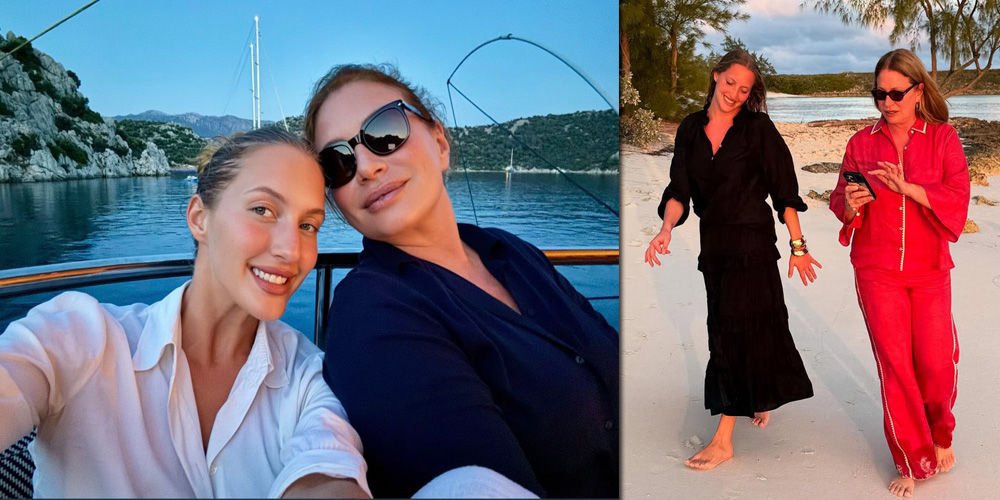 Caroline Koç ve Kızı Aylin’den Mavi Suların Büyülü Tatili!
