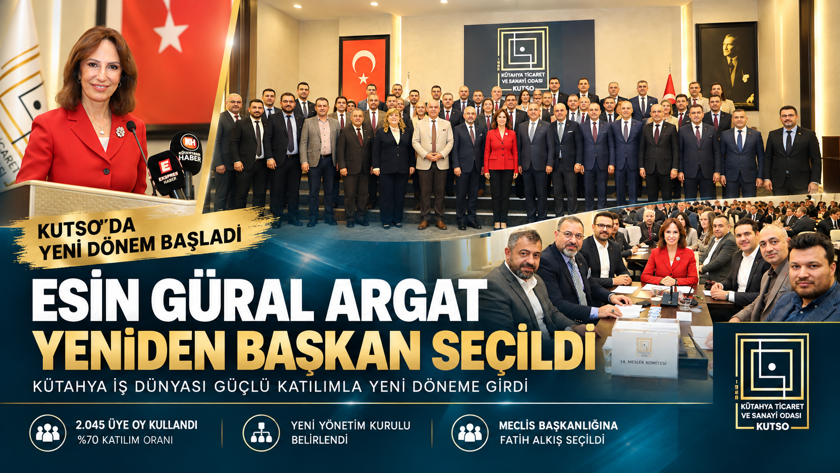 KUTSO’da Yeni Dönem Başladı: Esin Güral Argat Yeniden Başkan Seçildi